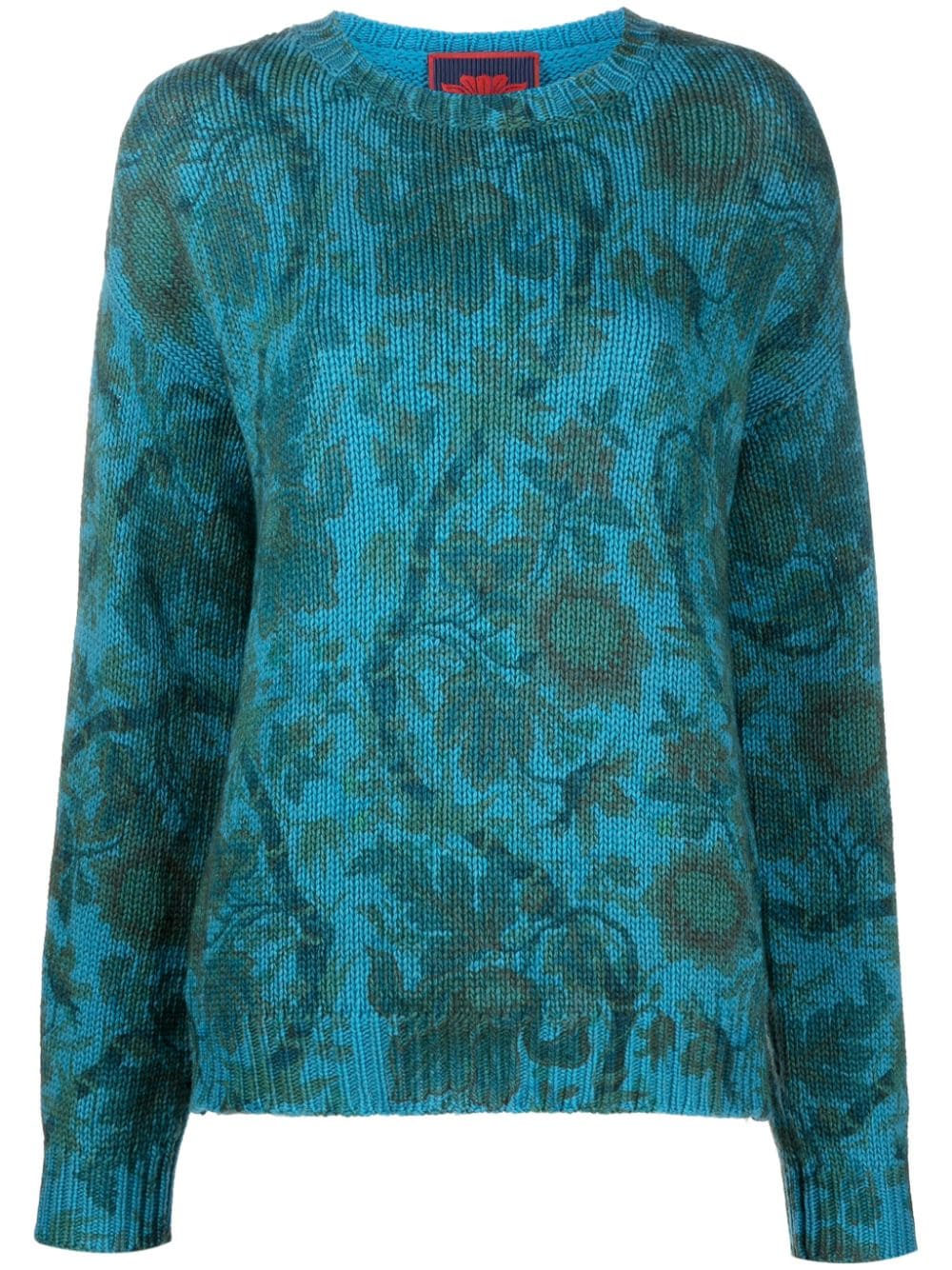 Pierre-Louis Mascia floral-print wool jumper - Blue von Pierre-Louis Mascia