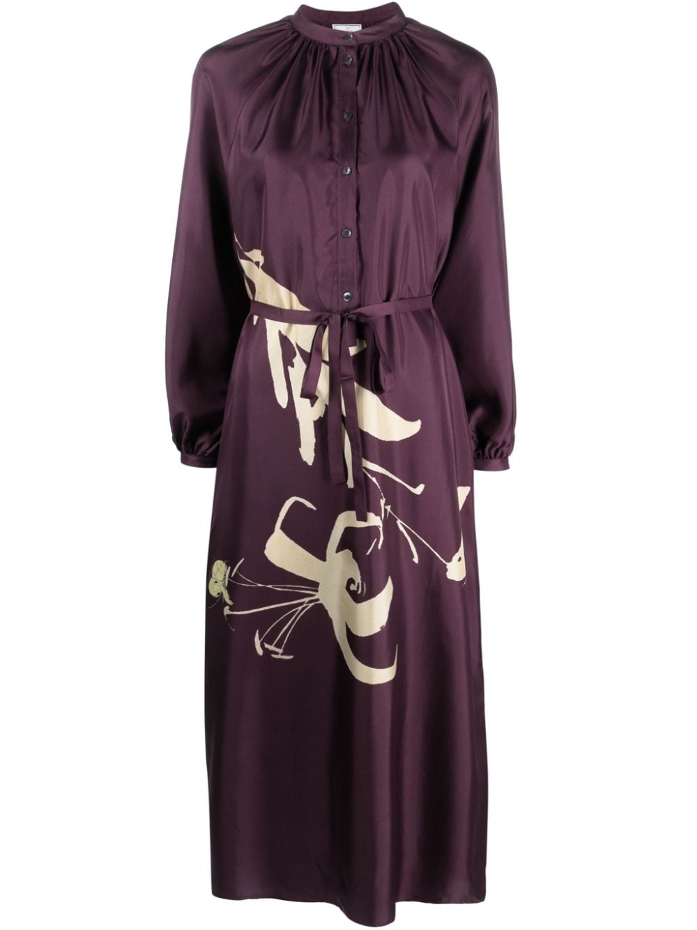 Pierre-Louis Mascia graphic-print silk midi dress - Purple von Pierre-Louis Mascia