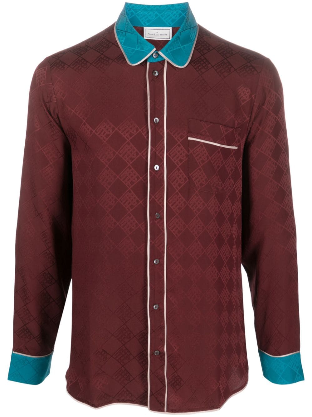 Pierre-Louis Mascia jacquard silk shirt - Red von Pierre-Louis Mascia