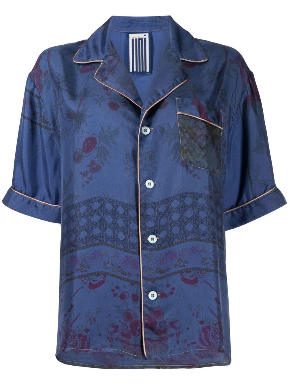 Pierre-Louis Mascia silk short-sleeve shirt - Blue von Pierre-Louis Mascia