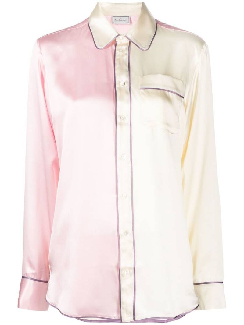 Pierre-Louis Mascia two-tone silk pyjama shirt - Pink von Pierre-Louis Mascia