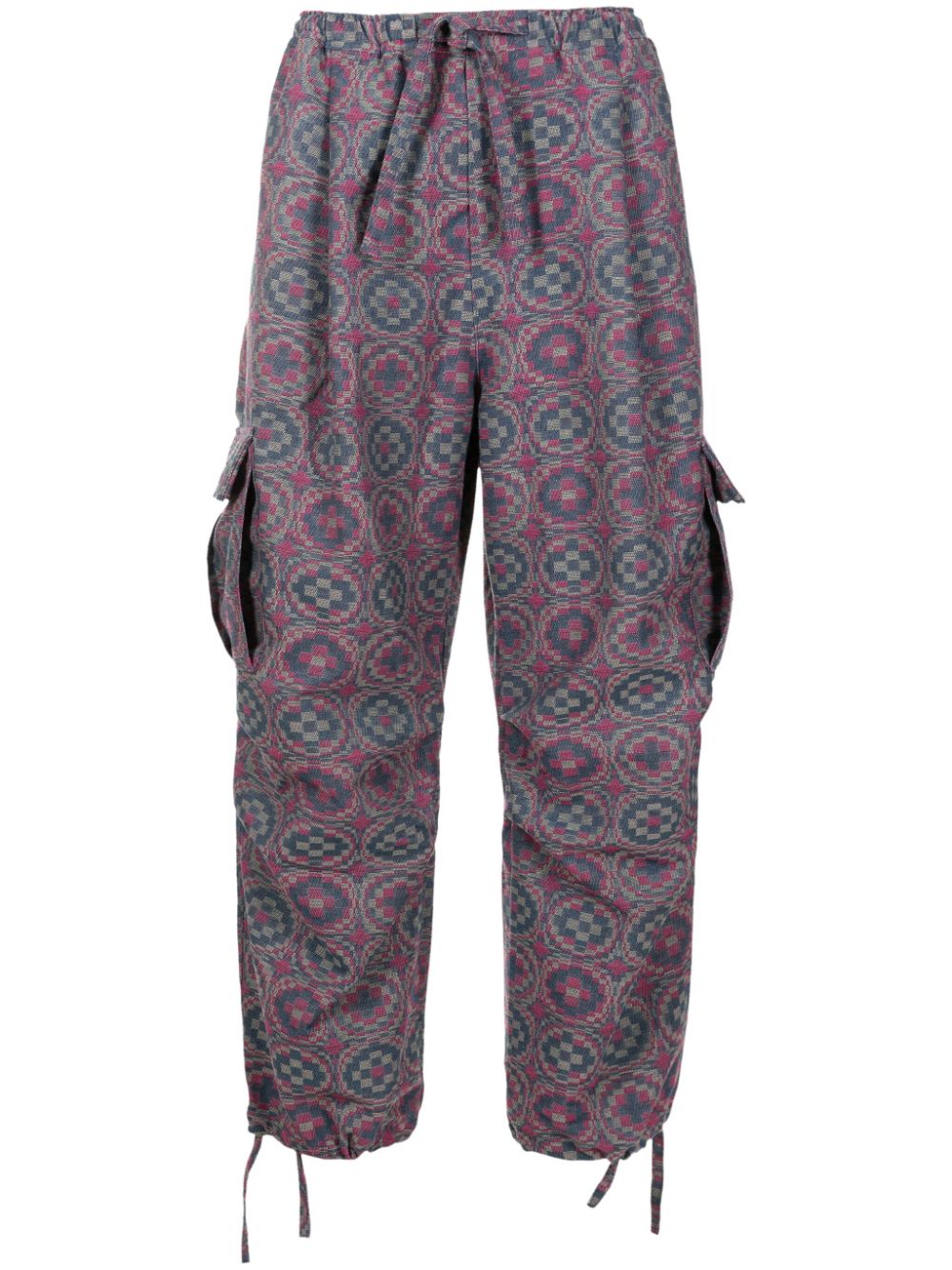 Piet Jacquard Psy cargo trousers - Blue von Piet