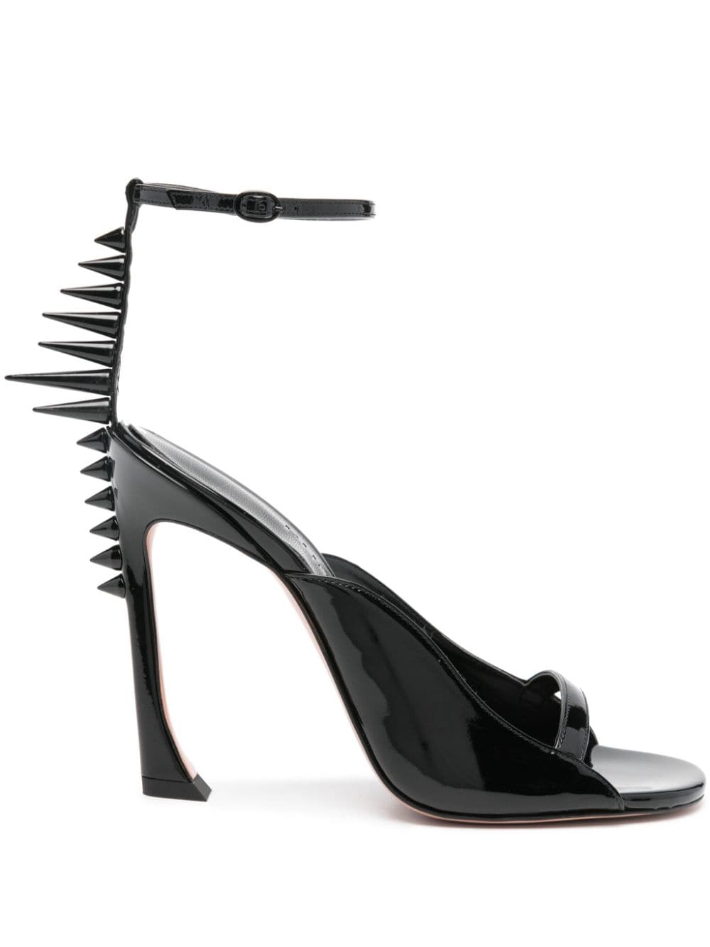 Pīferi 120mm patent spike-studs sandals - Black von Pīferi