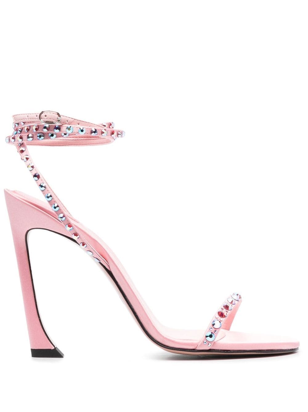 Pīferi Fade 100mm crystal sandals - Pink von Pīferi