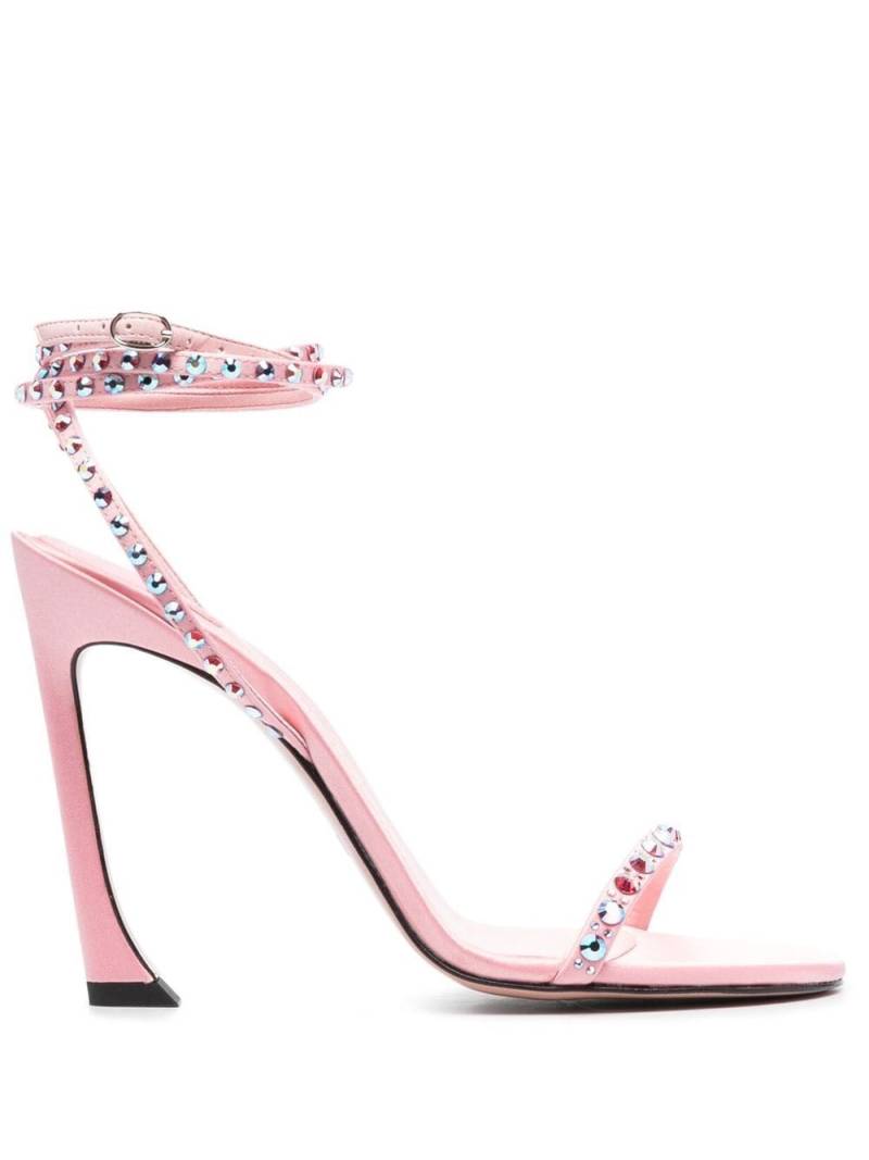 Pīferi Fade 100mm crystal sandals - Pink von Pīferi