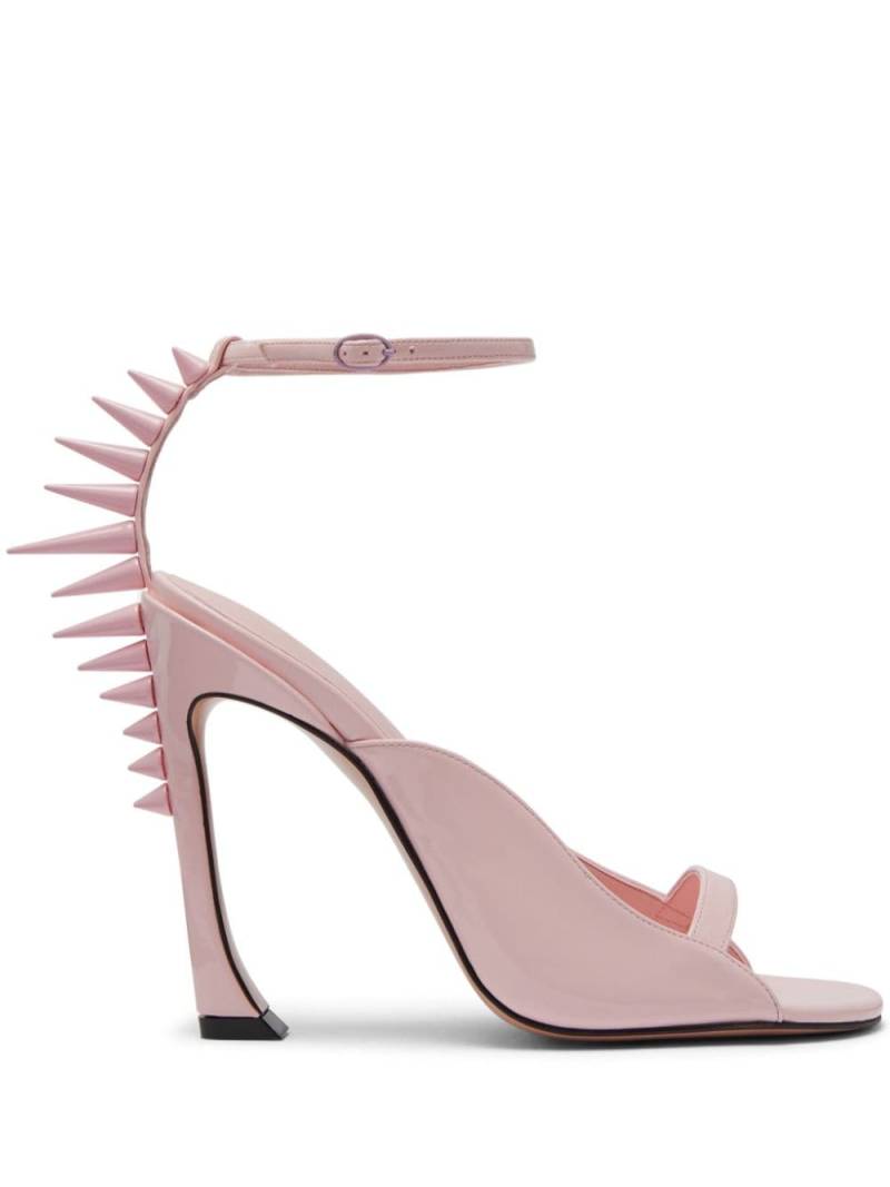 Pīferi Trigger 100mm leather sandals - Pink von Pīferi