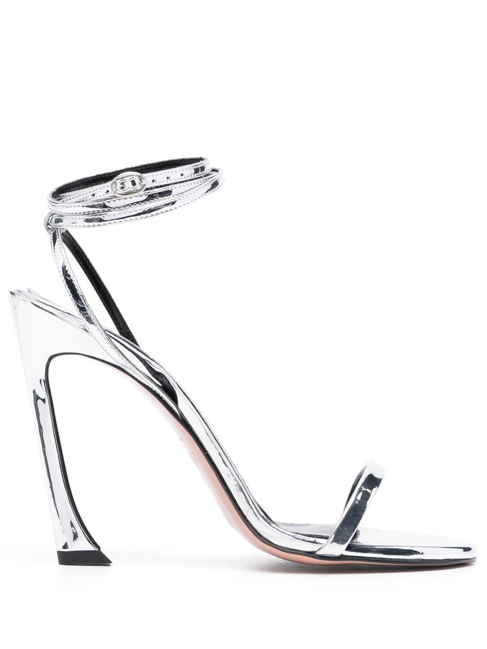 Pīferi Fade 100mm metallic sandals - Grey von Pīferi