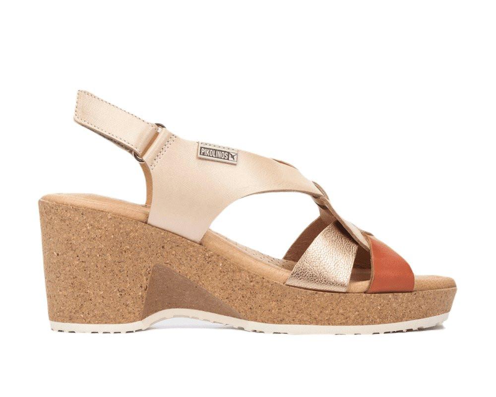 Arenales - Leder Sandale Damen Beige 37 von Pikolinos