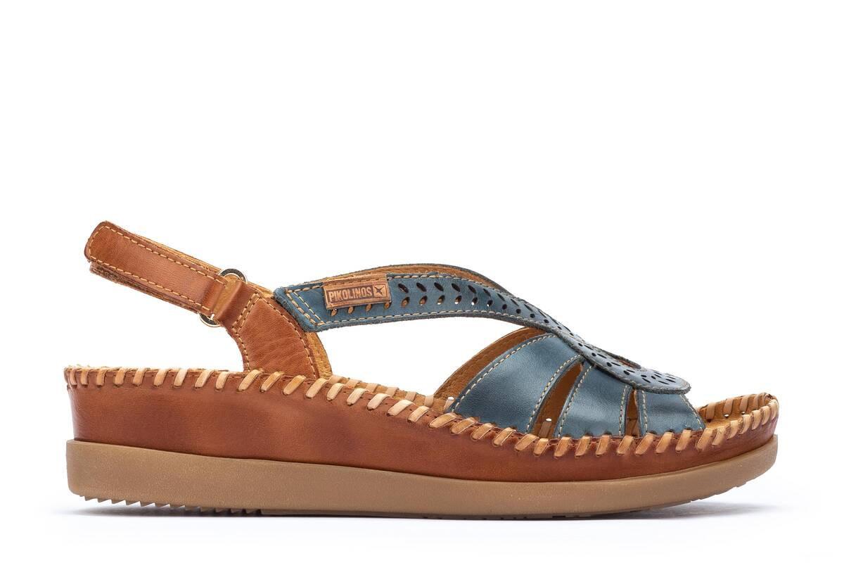 Cadaques - Leder Sandale Damen Blau 35 von Pikolinos