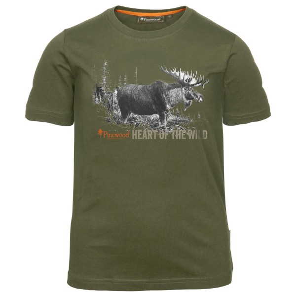 Pinewood - Kid's Moose T-Shirt - T-Shirt Gr 164 oliv von Pinewood