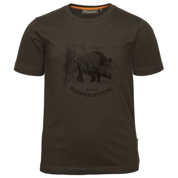 Pinewood - Kid's Wild Boar T-Shirt - T-Shirt Gr 116;128;140;164;176 schwarz von Pinewood