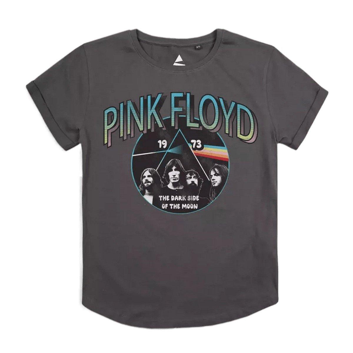 Gradient Side Of The Moon Tshirt Damen Charcoal Black M von Pink Floyd
