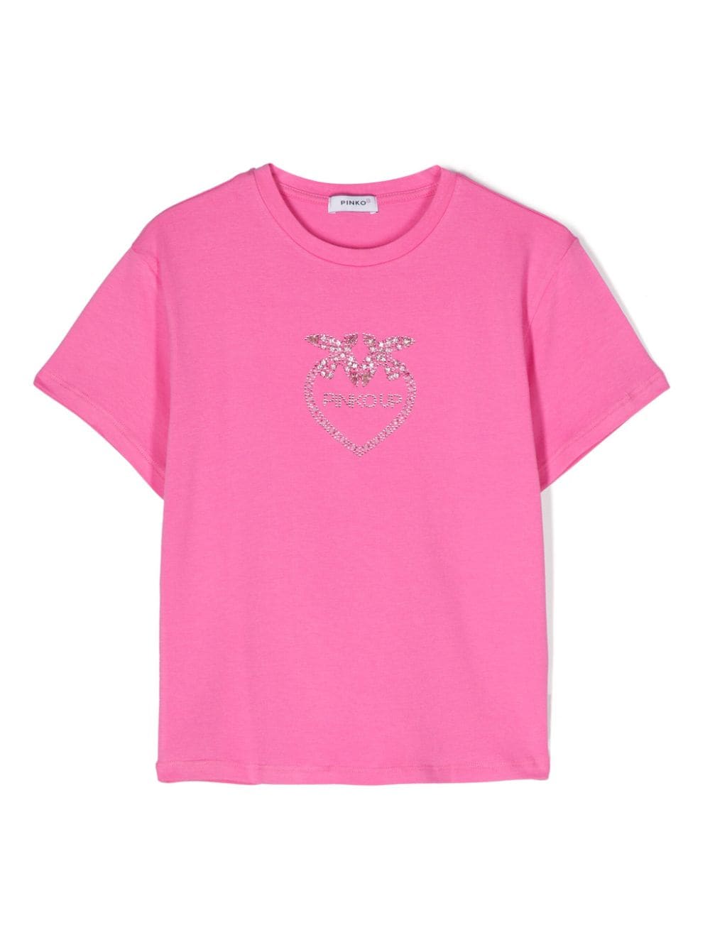 Pinko Kids crystal-embellished logo T-shirt von Pinko Kids