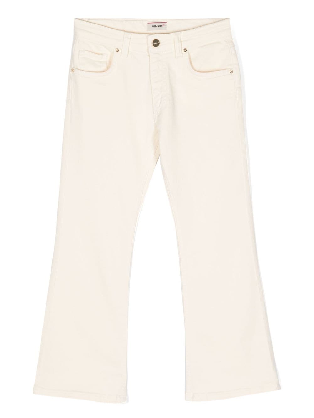 Pinko Kids five-pocket straight trousers - Neutrals von Pinko Kids