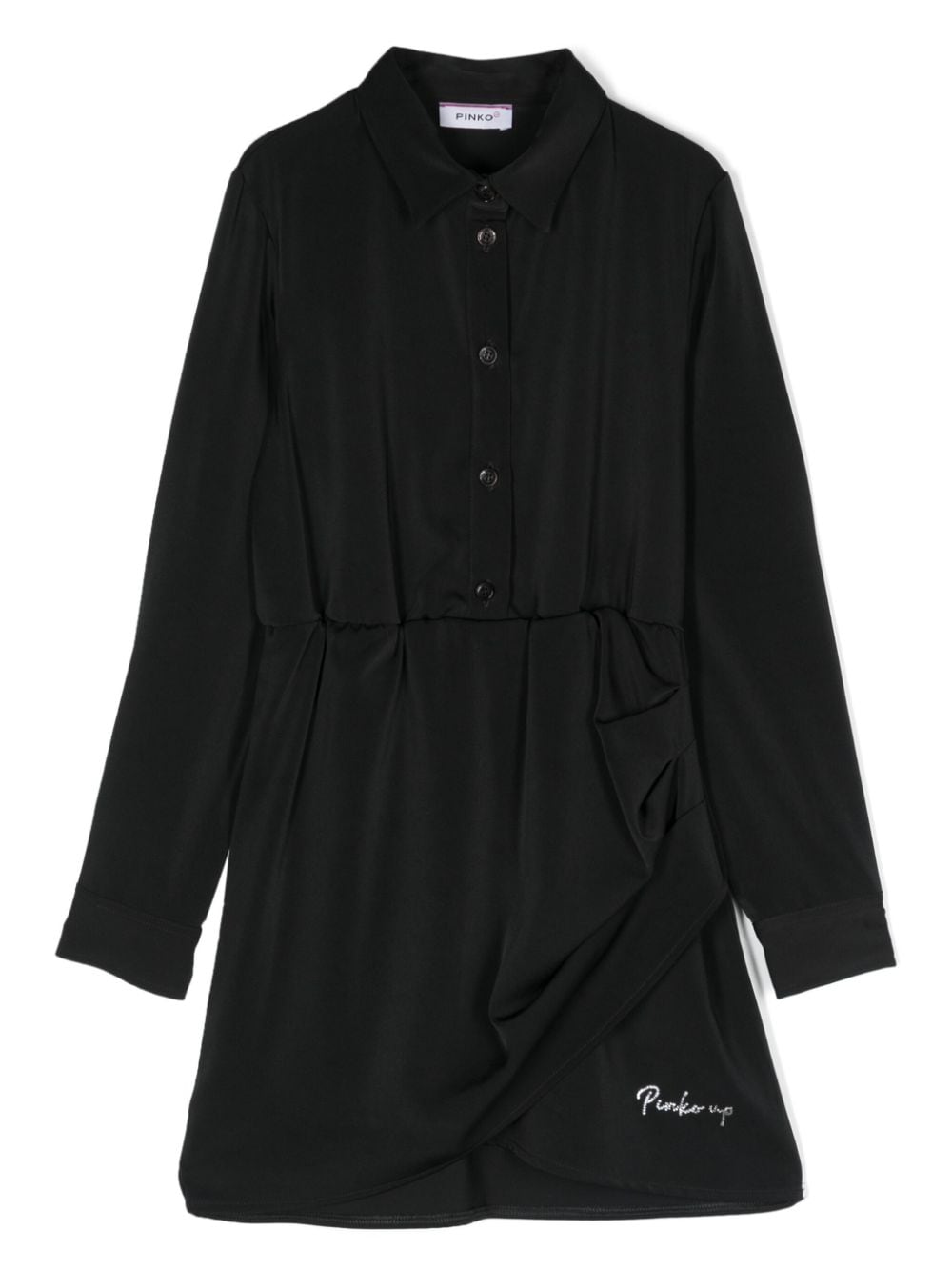 Pinko Kids layered crepe dress - Black von Pinko Kids