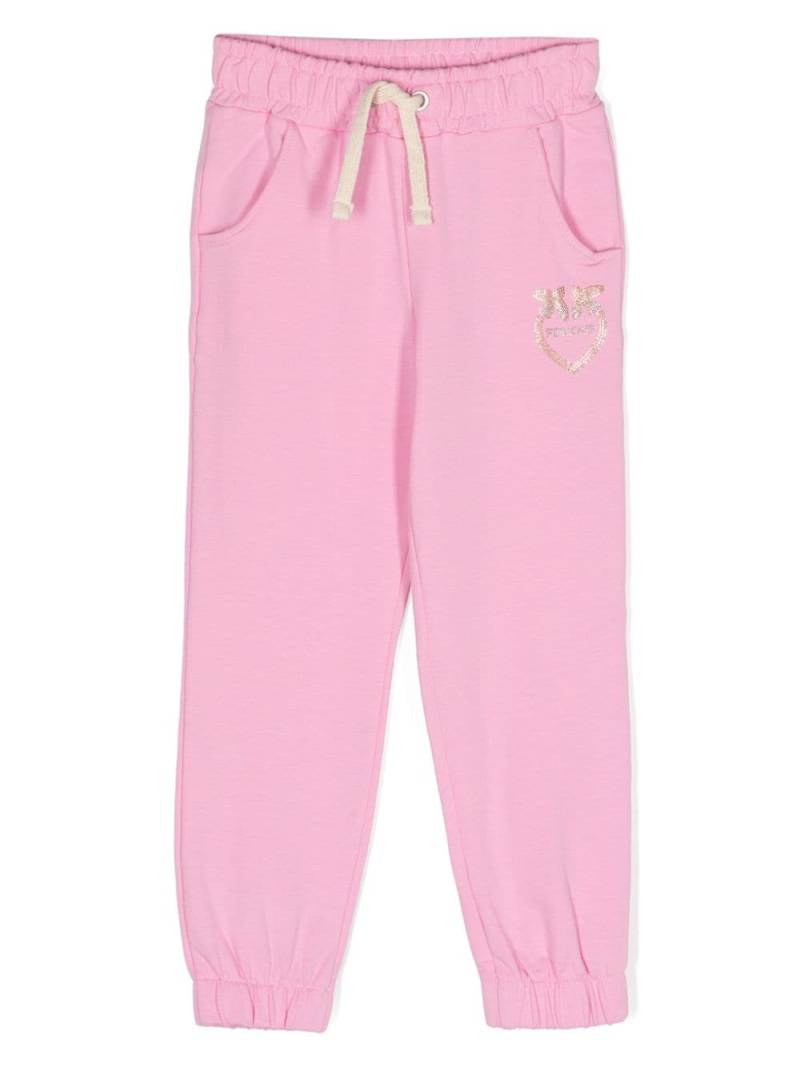 Pinko Kids logo-embellished cotton track pants von Pinko Kids