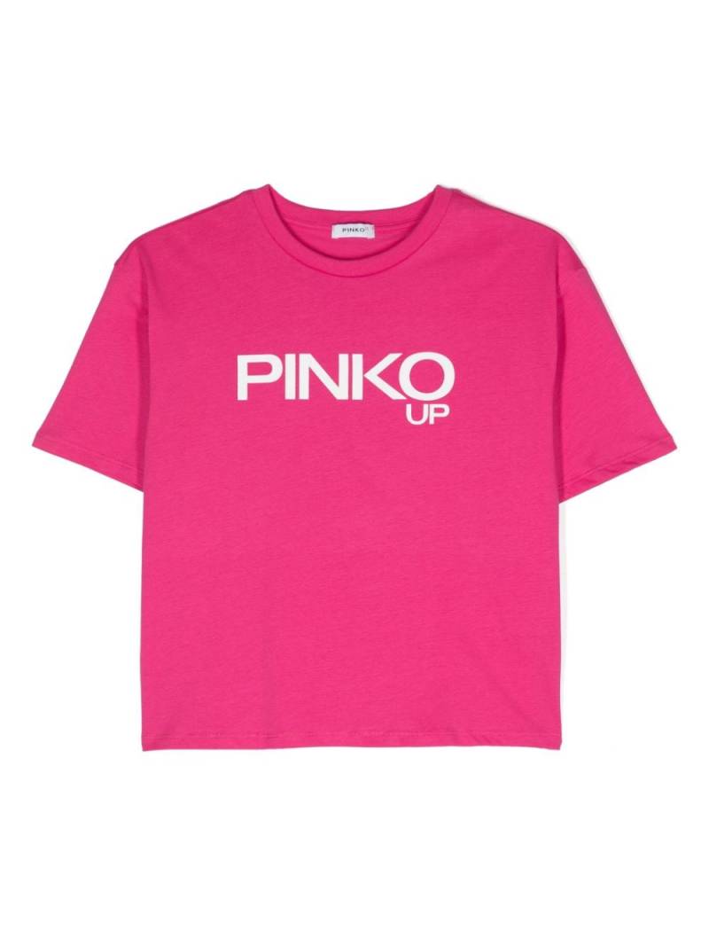 Pinko Kids logo-print cotton T-shirt von Pinko Kids