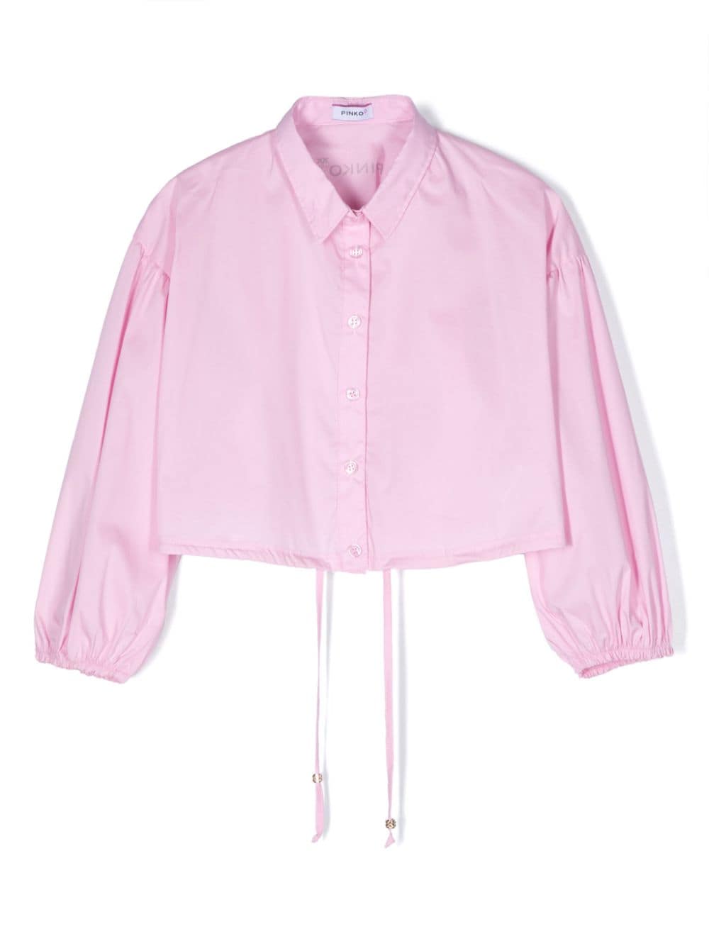 Pinko Kids logo-print poplin shirt von Pinko Kids