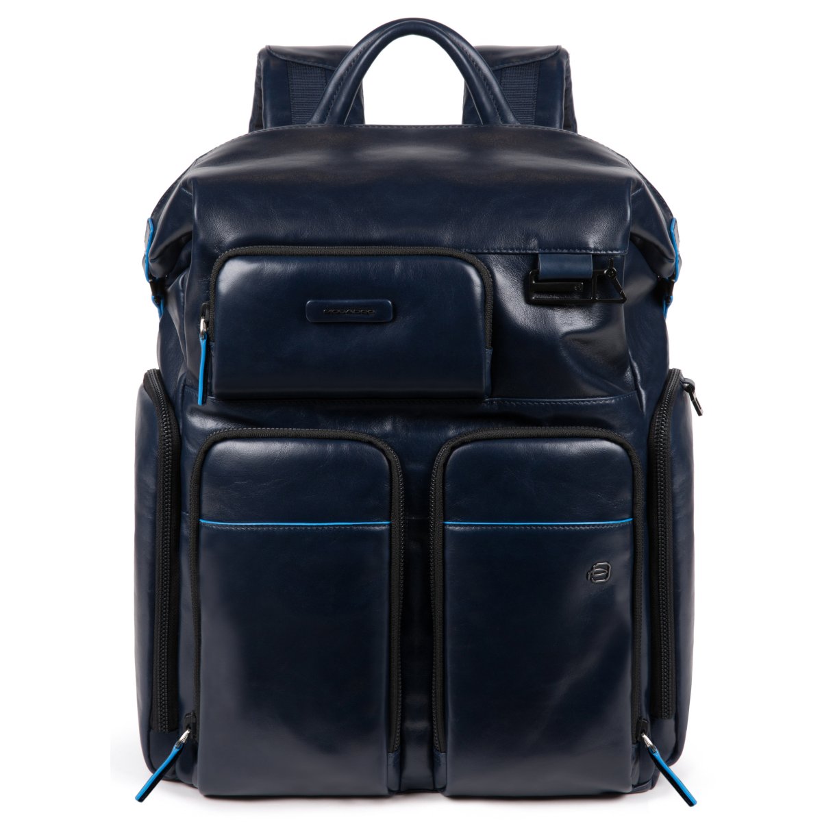 B2 Revamp - Fast-Check Laptoprucksack mit iPad®-Fach und Regenschutz Blau von Piquadro