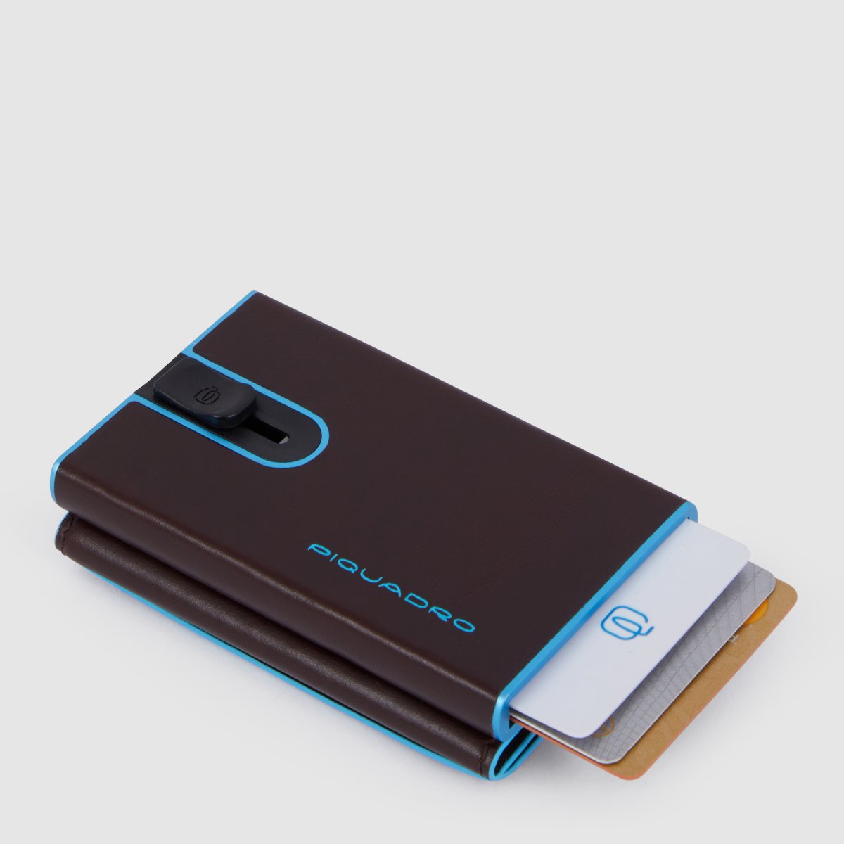 Blue Square - Compact Wallet für Scheine und Kreditkarten in Mahagoni von Piquadro