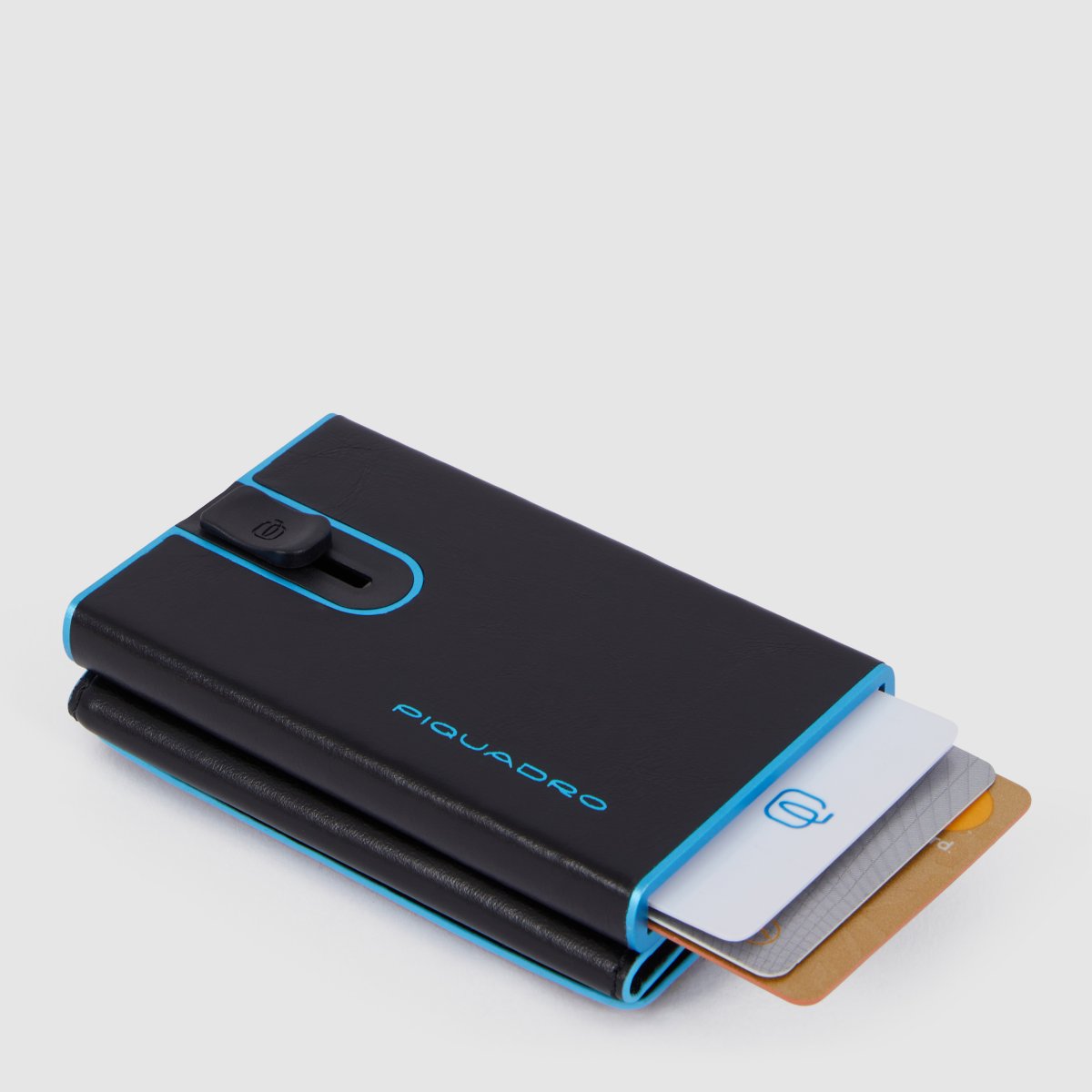 Blue Square - Compact Wallet für Scheine und Kreditkarten in Schwarz von Piquadro