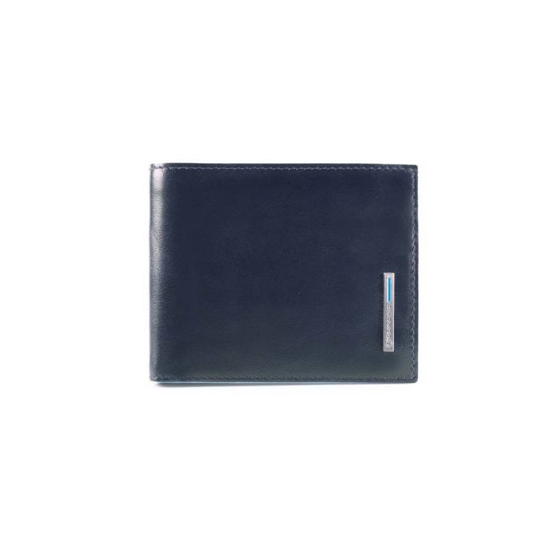 Blue Square - Herrenbrieftasche mit Klapp-Ausweisfenster und Münzfach in Blau von Piquadro