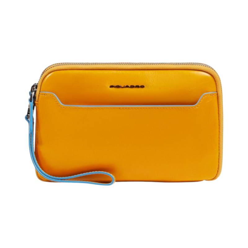 Blue Square - Leder Clutch, Gelb von Piquadro