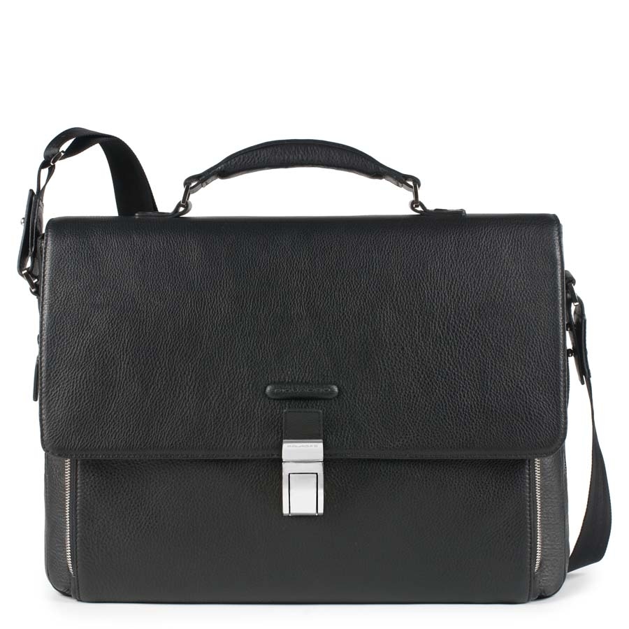 Modus – Erweiterbare Laptoptasche mit Überschlag in schwarz Modus – Erweiterbare Laptoptasche mit Überschlag in schwarz von Piquadro
