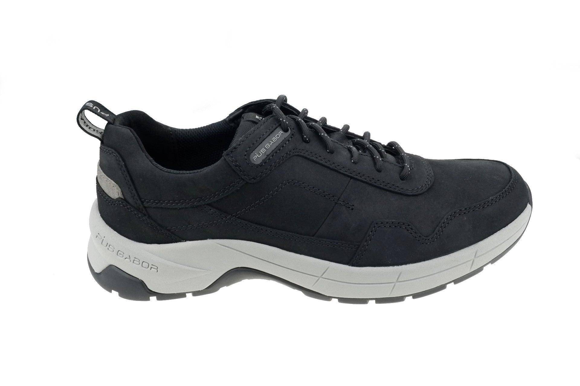 Nubuk Sneaker Herren Schwarz 46.5 von Pius Gabor