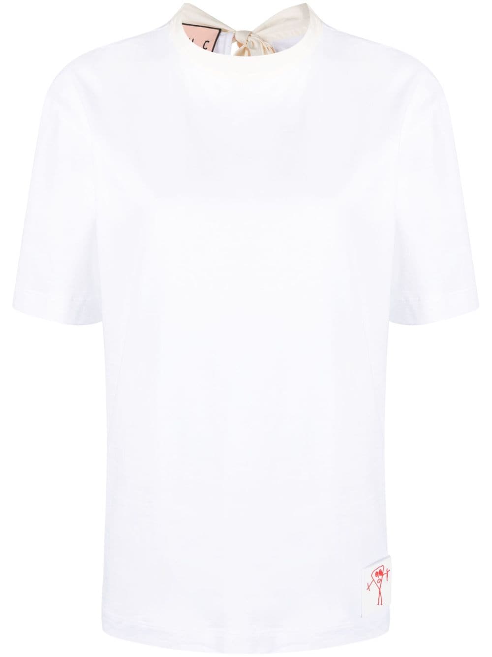 Plan C bow-embellished cotton T-shirt - White von Plan C