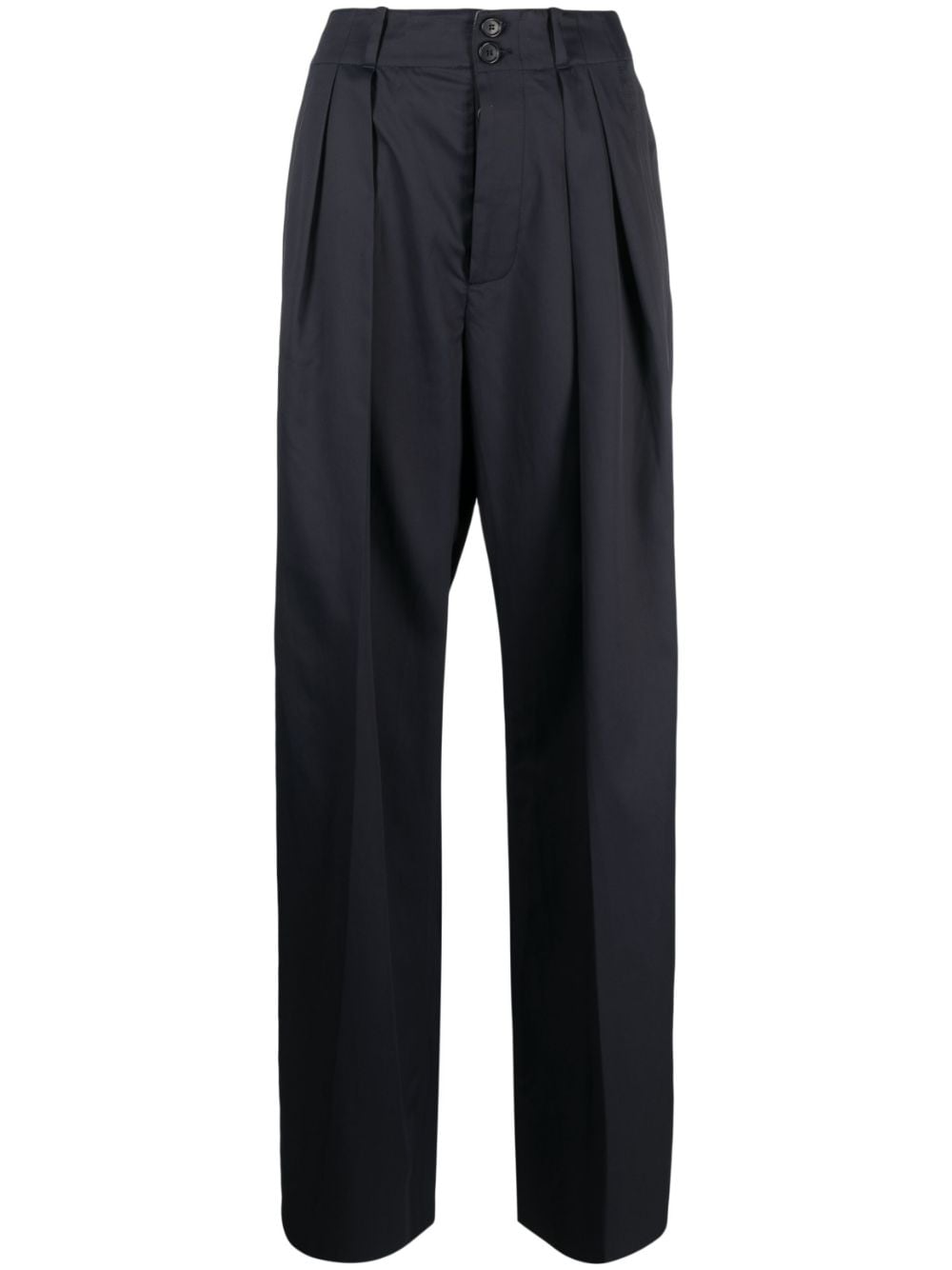 Plan C box-pleat tailored trousers - Blue von Plan C