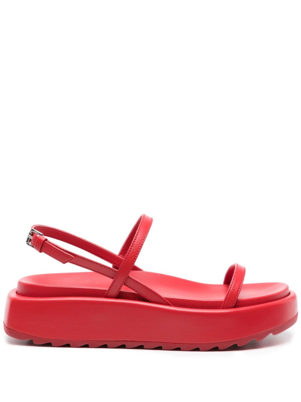 Plan C chunky-sole leather sandals - Red von Plan C