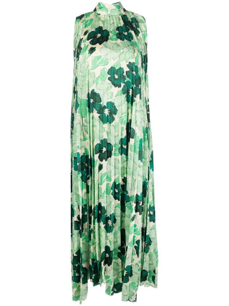 Plan C floral-print pleated long dress - Green von Plan C
