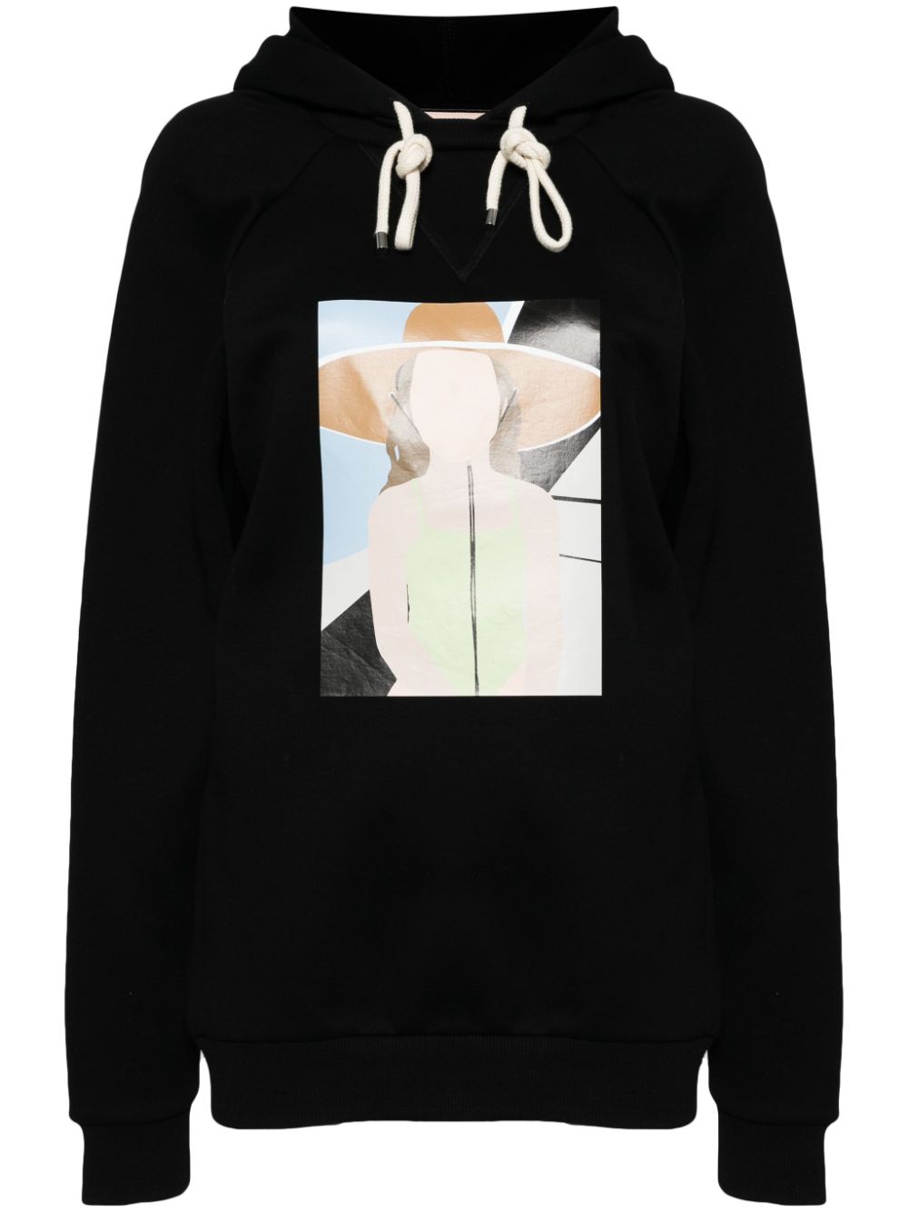 Plan C graphic-print hoodie - Black von Plan C