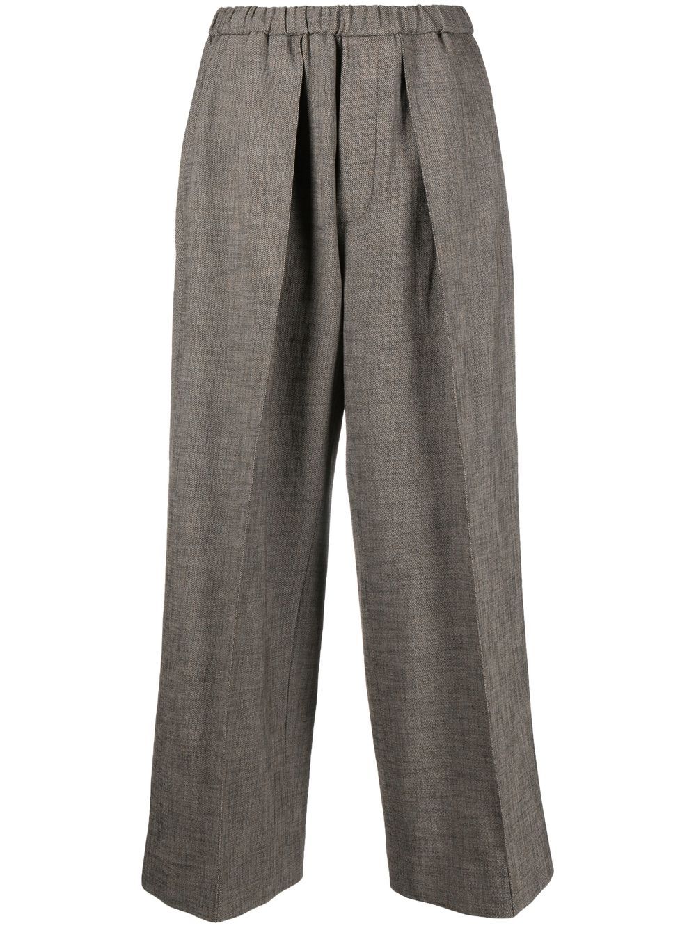 Plan C high-waisted wide-leg trousers - Brown von Plan C