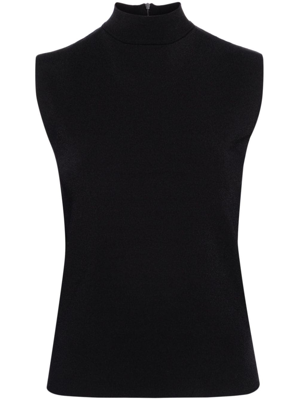 Plan C mock-neck jersey tank top - Black von Plan C