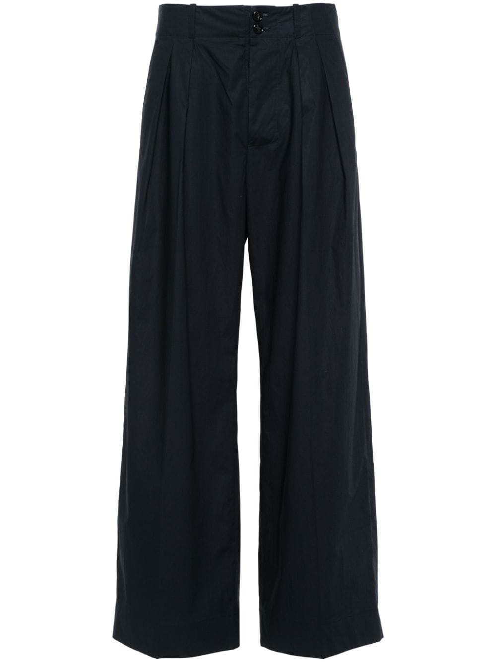 Plan C pleated straight-leg trousers - Blue von Plan C