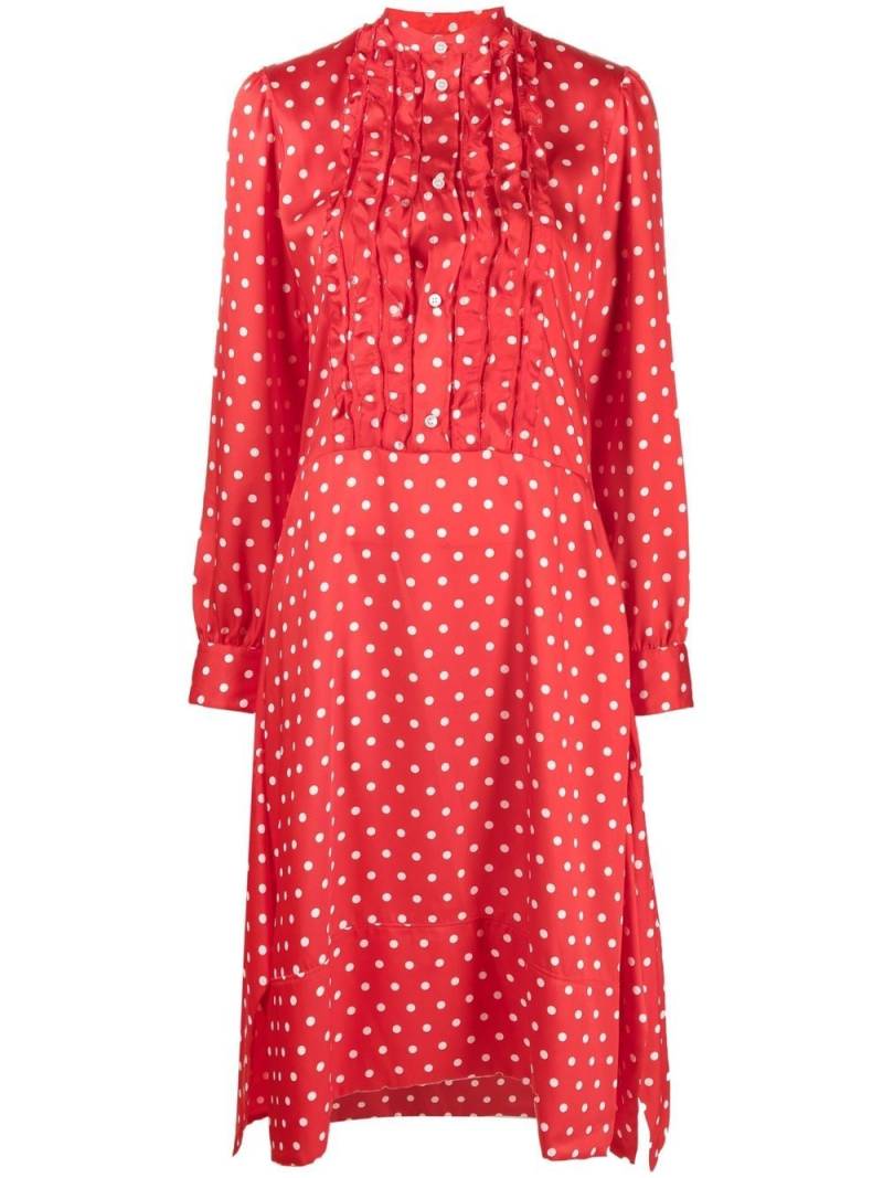 Plan C polka-dot shirt dress - Red von Plan C