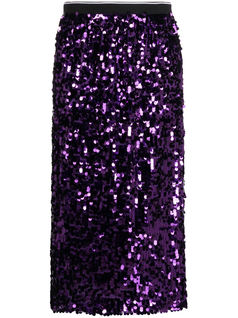 Plan C sequin-embellished midi skirt - Purple von Plan C