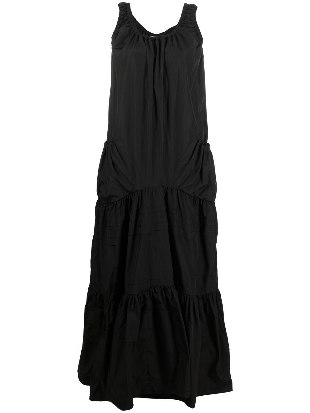 Plan C sleeveless tiered maxi dress - Black von Plan C