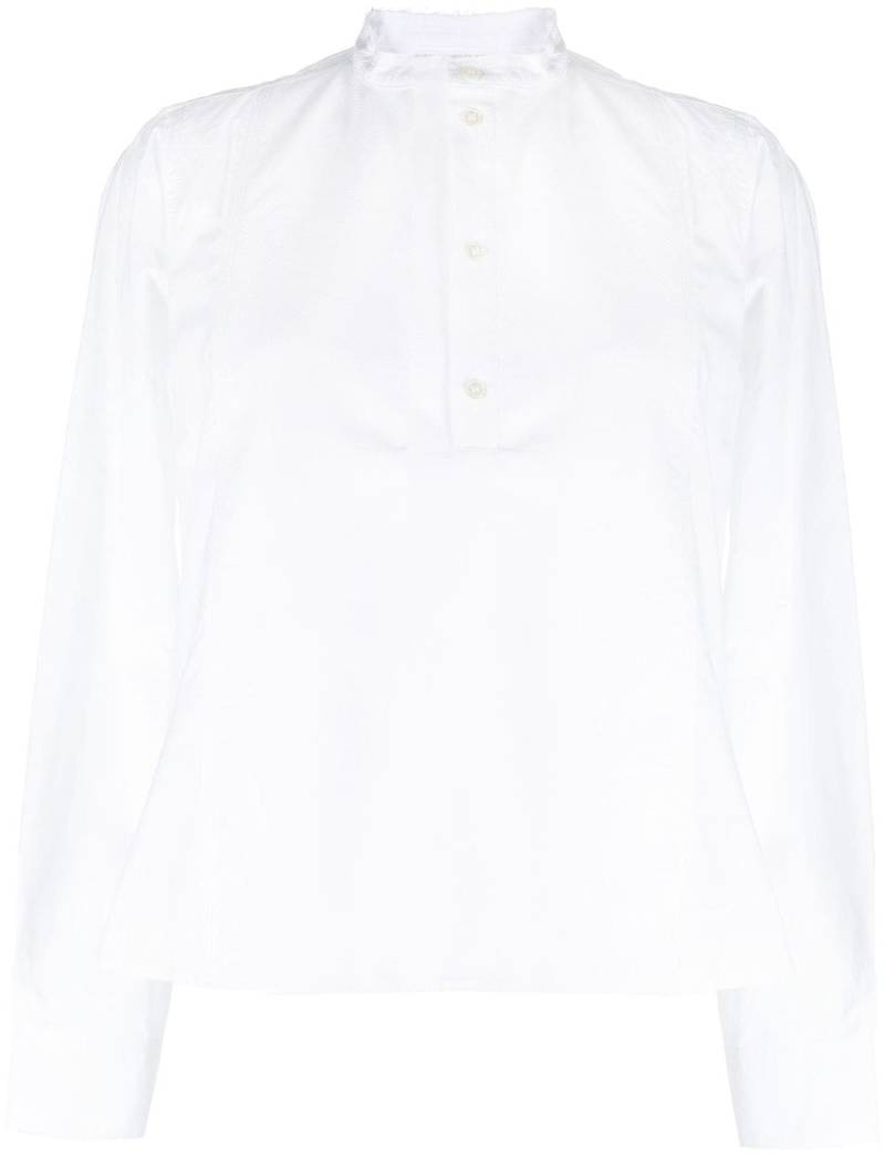 Plan C stand-up collar cotton shirt - White von Plan C