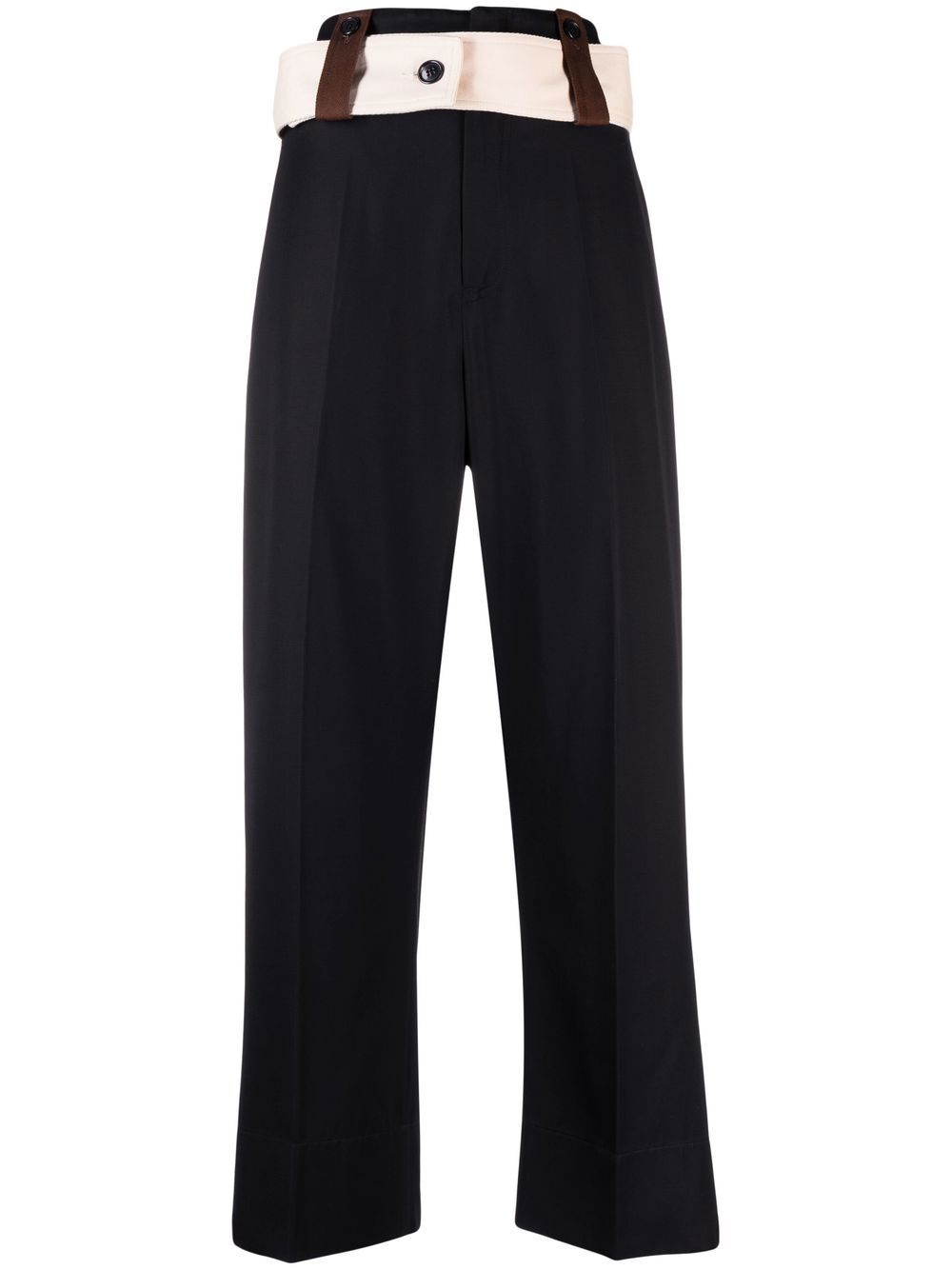 Plan C straight-leg cropped trousers - Black von Plan C