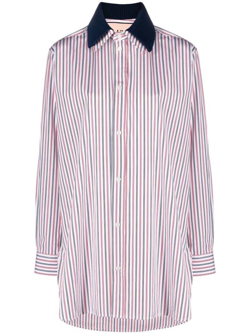 Plan C stripe long-sleeved shirt - White von Plan C