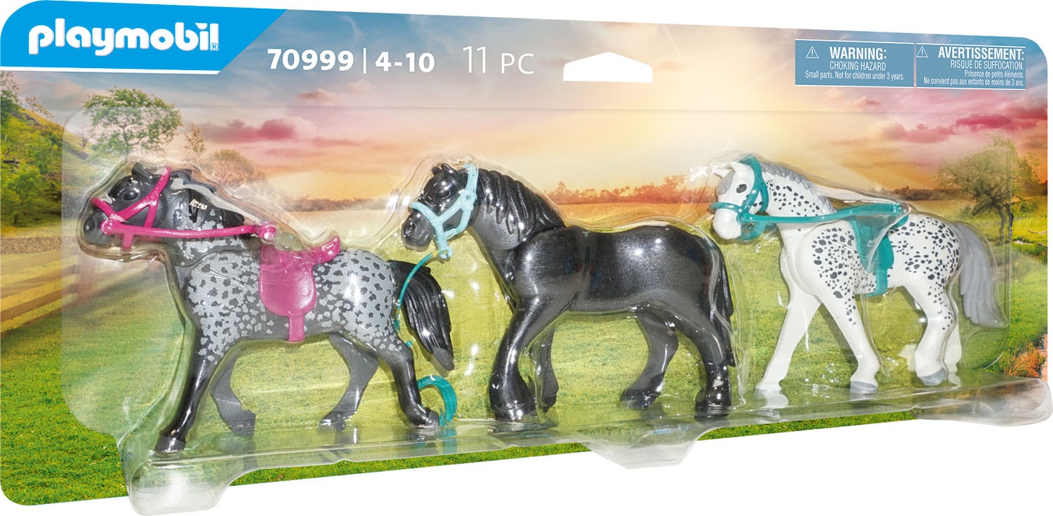 Playmobil® Konstruktions-Spielset »3 Pferde: Friese, Knabstrupper & Andalusier (70999), Country«, (11 St.) von Playmobil®
