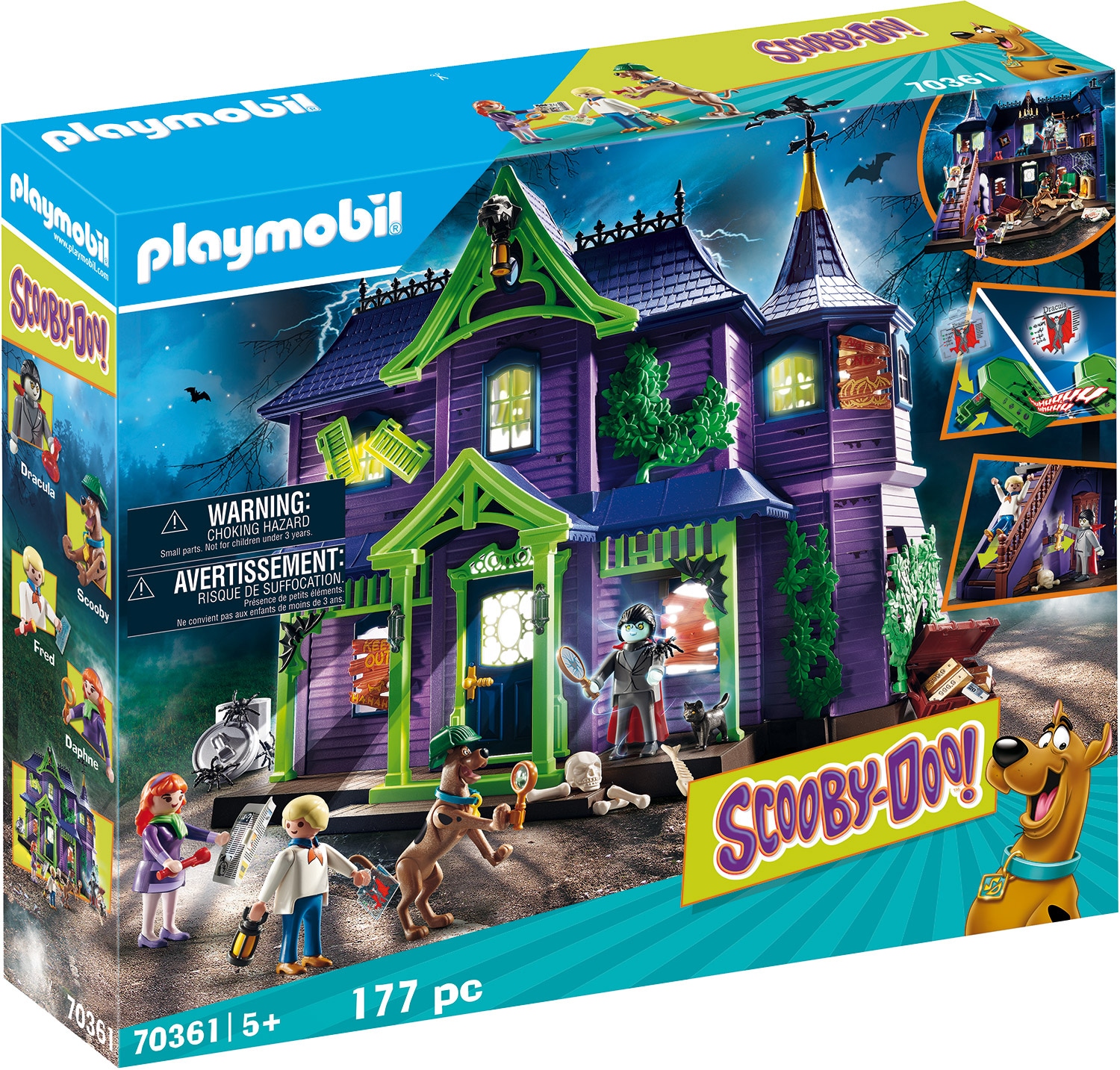 Playmobil® Konstruktions-Spielset »Abenteuer im Geisterhaus (70361), SCOOBY-DOO!«, (177 St.), Made in Germany von Playmobil®