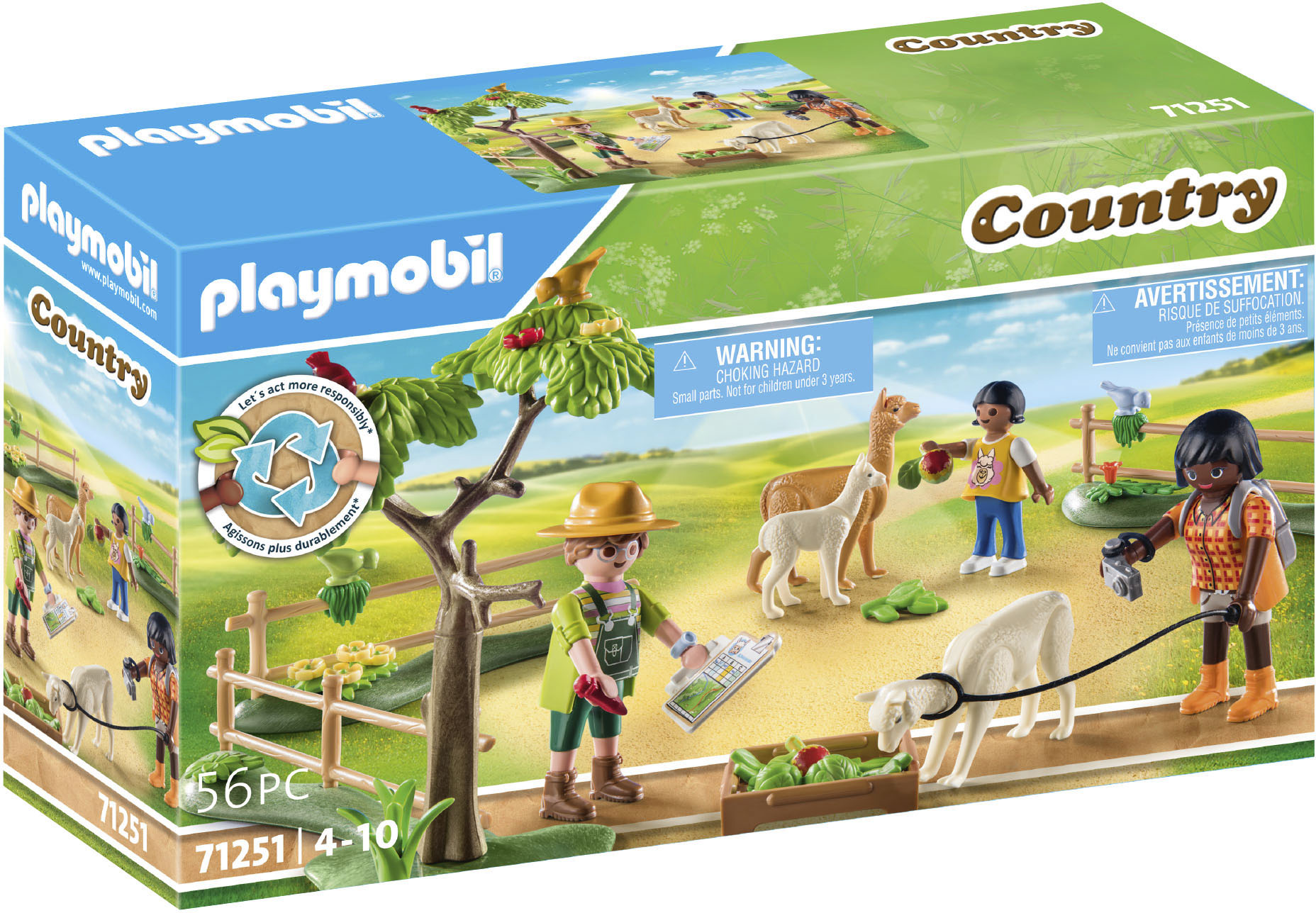 Playmobil® Konstruktions-Spielset »Alpaka-Wanderung (71251), Country«, teilweise aus recyceltem Material; Made in Europe von Playmobil®
