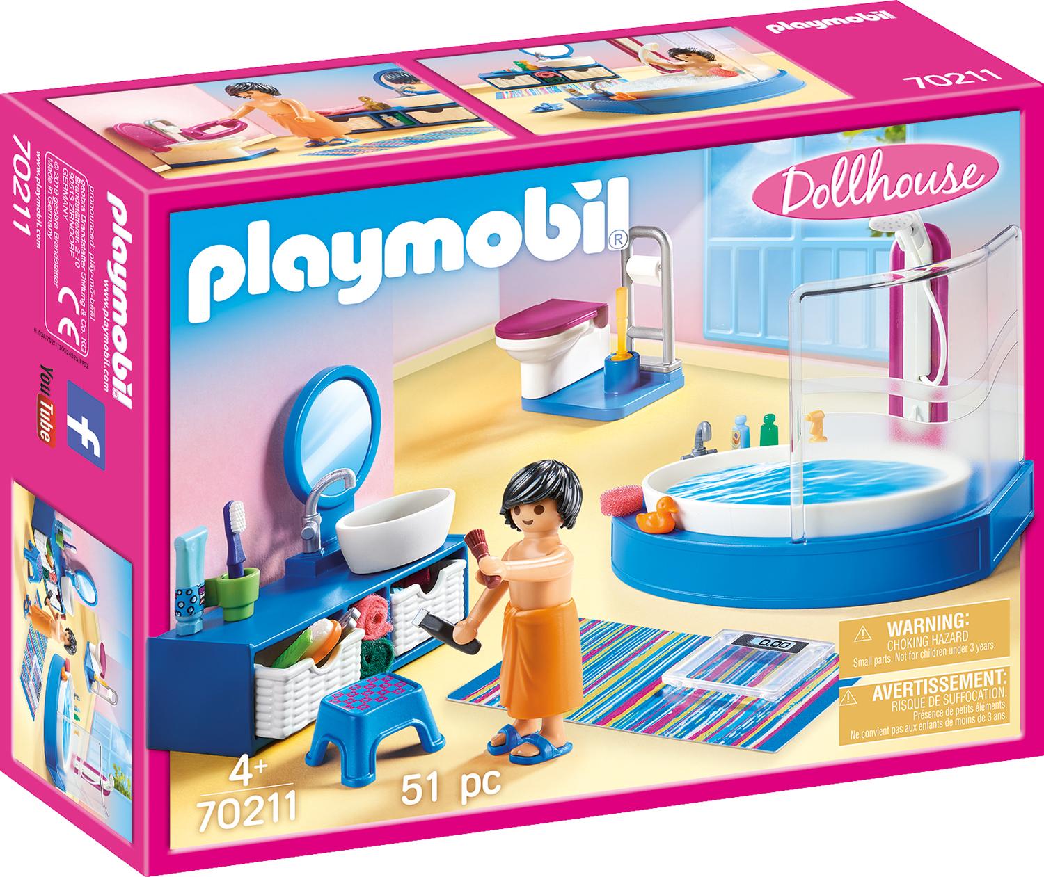Playmobil® Konstruktions-Spielset »Badezimmer (70211), Dollhouse«, (51 St.) von Playmobil®