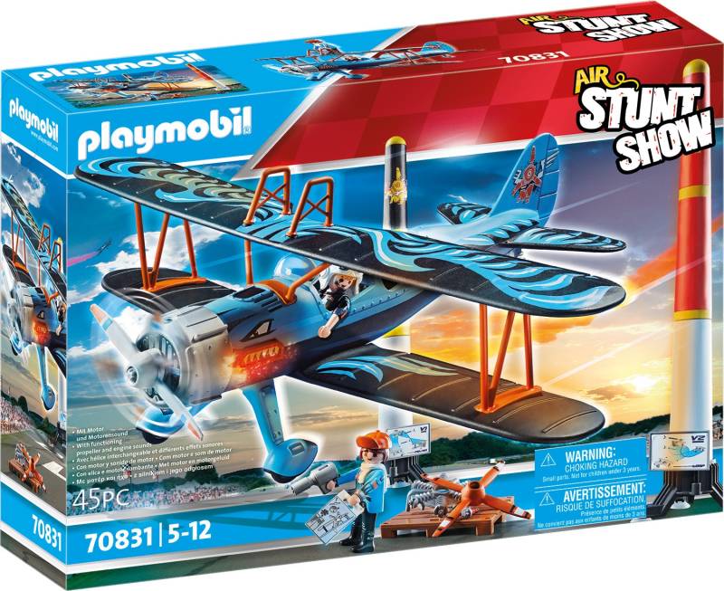 Playmobil® Konstruktions-Spielset »Doppeldecker "Phönix" (70831), Air Stuntshow«, (45 St.), mit Soundeffekten; Made in Germany von Playmobil®
