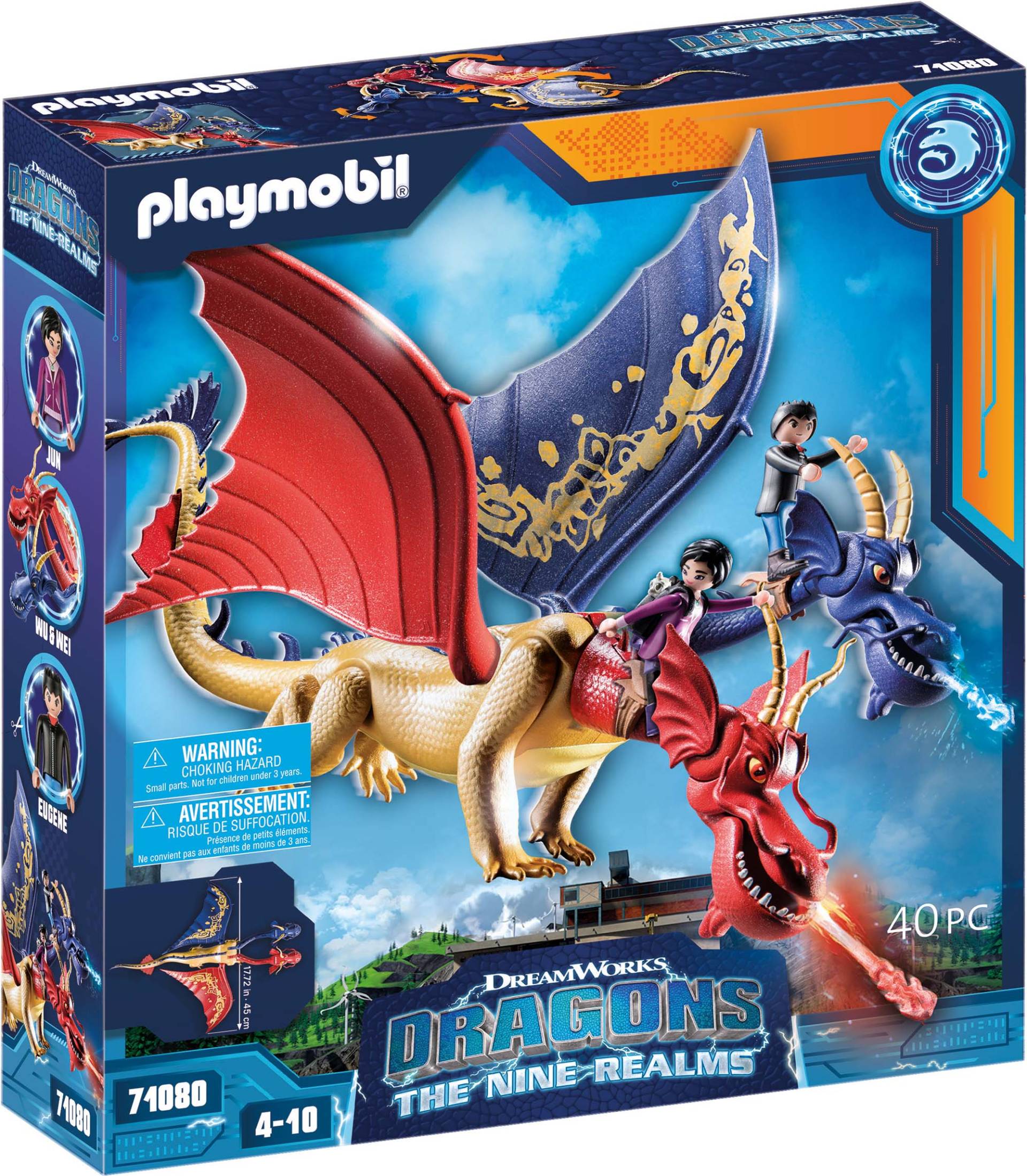 Playmobil® Konstruktions-Spielset »Dragons: The Nine Realms - Wu & Wei mit Jun (71080)«, (40 St.) von Playmobil®