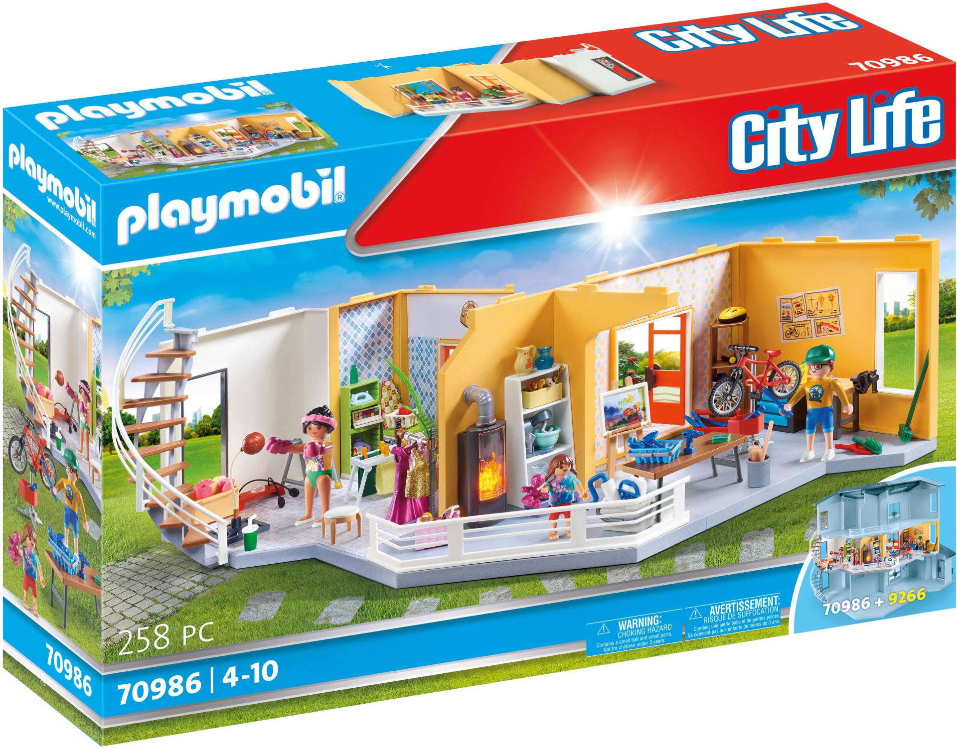 Playmobil® Konstruktions-Spielset »Etagenerweiterung Wohnhaus (70986), City Life«, (258 St.) von Playmobil®